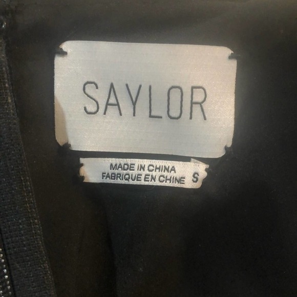 saylor Black Velvet Polka Dot Roxanne Romper Small - Picture 11 of 11